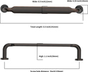 Asidrama 10-Pack 5-Inch Oil Rubbed Bronze Cabinet Pulls – Kitchen Drawer Handles – Arch & Bow Style