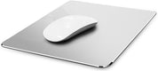 Vaydeer Hard Silver Aluminum Mouse Pad – Ultra-Thin Double-Sided Mat – 9.1" x 7.1" – Waterproof, Non-Slip – Fast Control for Gaming & Office