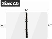 Elsjoy 6-Pack A5 Clear PVC Binder – Transparent 6-Ring Refillable Soft Notebook Covers with Snap Button Closure – Loose Leaf Binding – 9.3" x 7"