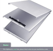 Aluminum Clipboard with Storage (Memo Size) – Recycled Metal Form Holder Binder, Fits Paper up to 5.66 x 9.5 Inches (A5 Size), 1 Pack