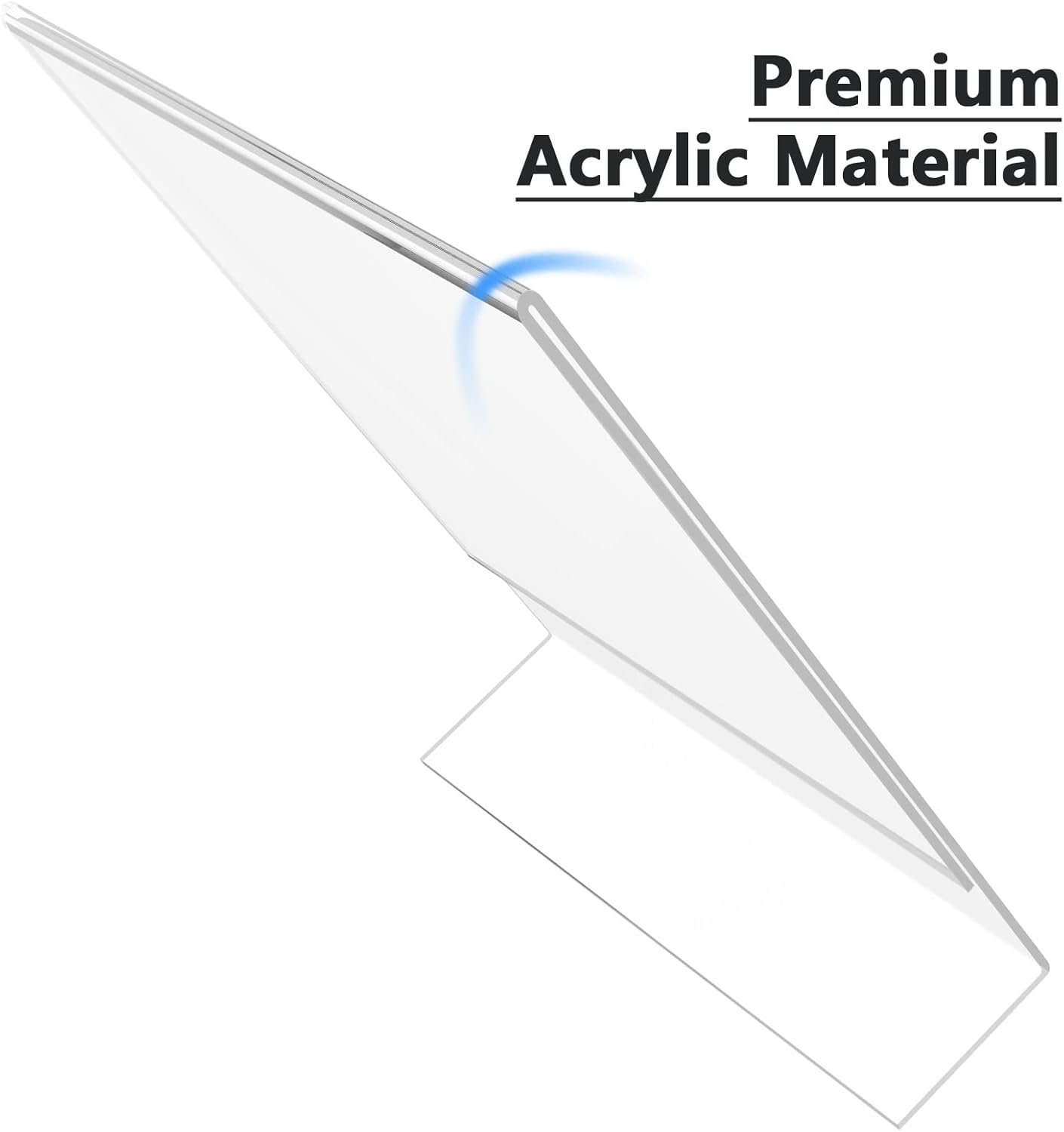 MaxGear Acrylic Sign Holder – Clear Plastic Display Stand, 8.5 x 11 Inches Slant Back Countertop Frame for Menus, Flyers, Office & Store Use – 3 Pack