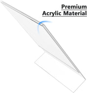 MaxGear Acrylic Sign Holder – Clear Plastic Display Stand, 8.5 x 11 Inches Slant Back Countertop Frame for Menus, Flyers, Office & Store Use – 3 Pack