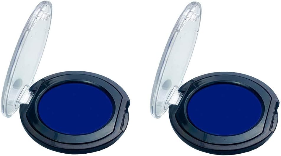 IMARK Fingerprint Pad – Thumbprint Ink Pad for Notary, Security ID & Law Enforcement – 2 Pack (Blue)