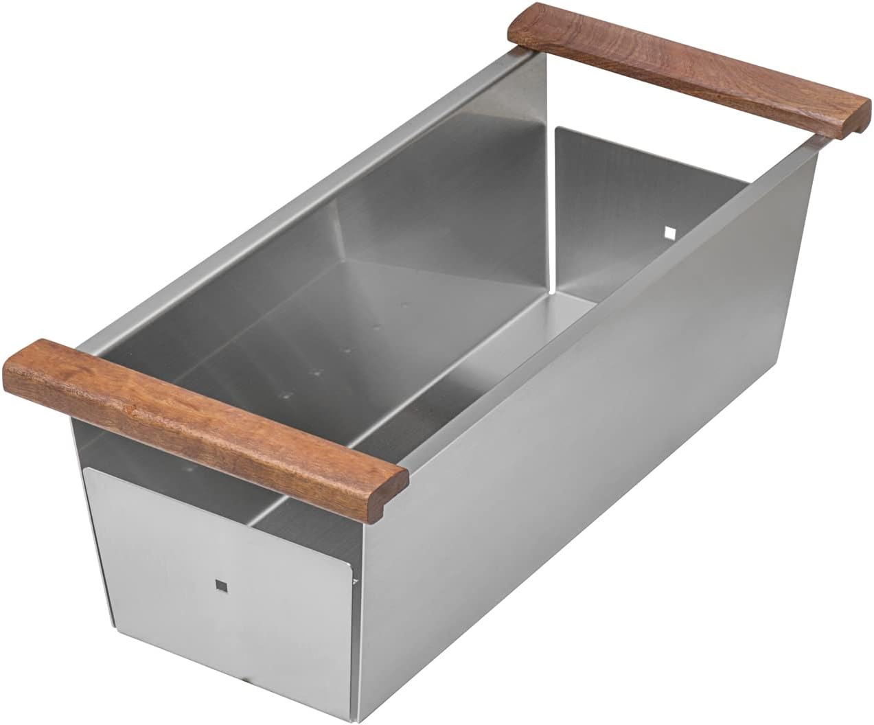 Ruvati Workstation Sink Colander 17" Stainless Steel with Wooden Handles – RVA1317, Compatible with LedgeFit Workstation Sinks