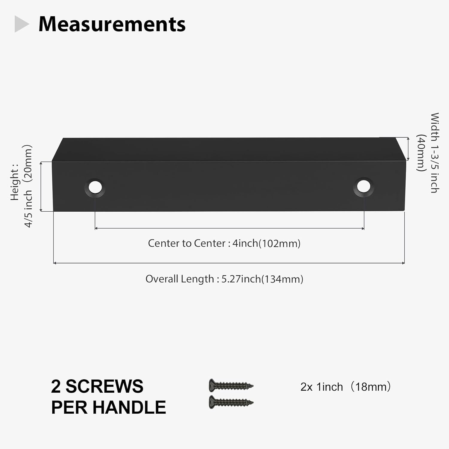 Peaha 10-Pack Black Cabinet Handles – 4-Inch Finger Pulls for Kitchen Drawers & Doors – Aluminum Alloy Edge Pull Hardware with Gold Finish – Easy to Install