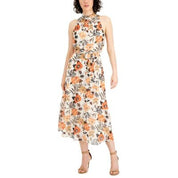 Anne Klein Women's Floral-Print Midi Halter Dress  - Size 10