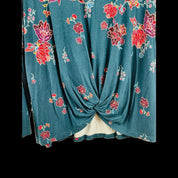 Style & Co. Women's Floral-Print Twist-Hem Top - Size XS