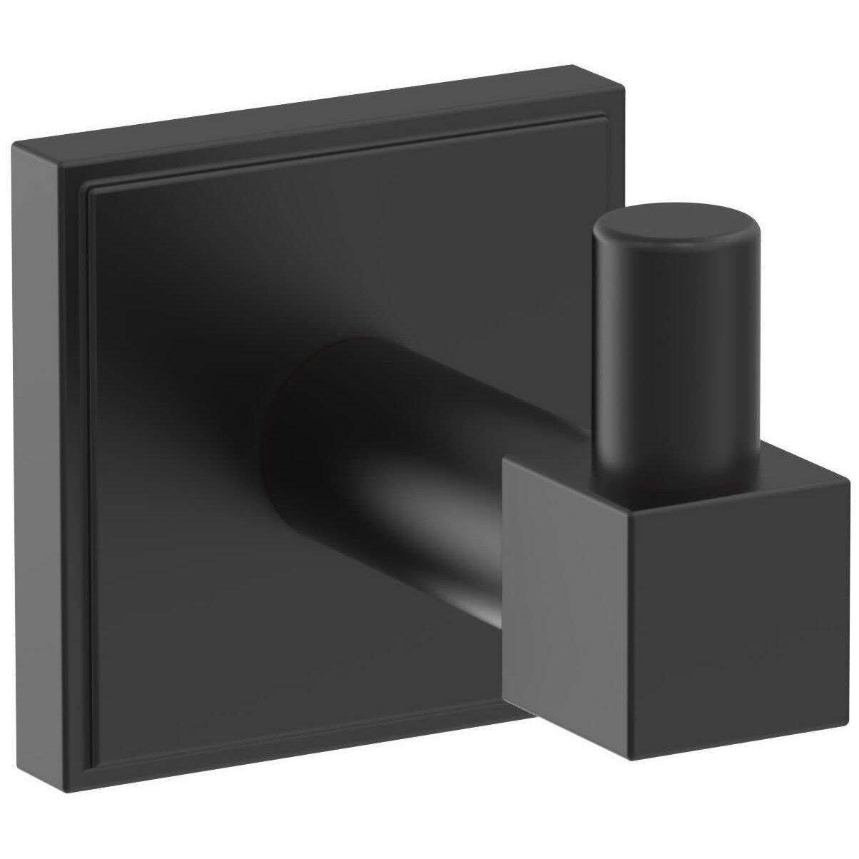Single Robe and Towel Bathroom Hook in Matte Black
