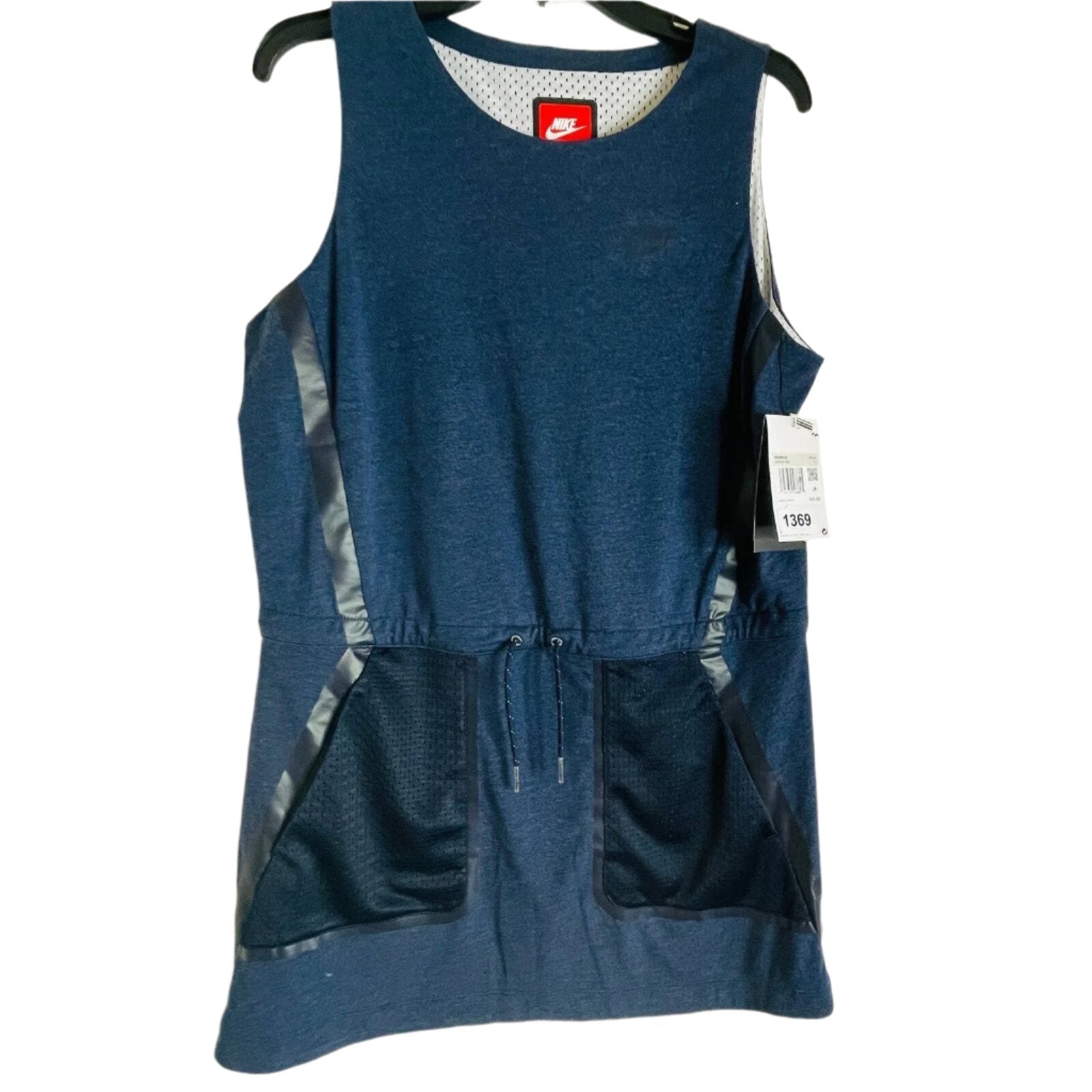 Nike Women's Cotton Sportswear Sleeveless Logo Dress in Violet Haze - Size XS