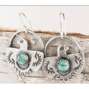 Bohemian Dangle Earrings Bundle – 3-Pack – Vintage Owl, Eagle Turquoise & Mermaid Zircon Designs