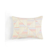Martha Stewart Flora Fauna Yarn Dye Patchwork Pillow Sham Cream