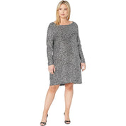 Michael Kors Womens Plus Size Metallic Animal Print Shift Dress 2X