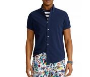 Polo Ralph Lauren Men's Classic-Fit Seersucker Shirt, Blue - XS