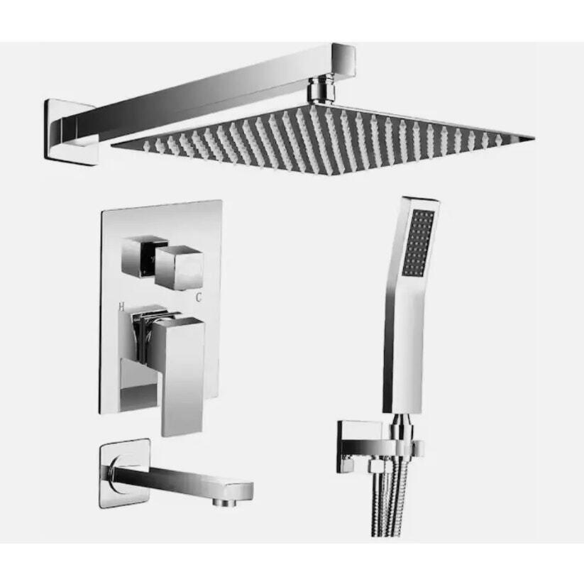 Ello & Allo Tub/Shower Faucet Handheld Shower Combo with Valve