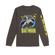 Hybrid Big Boys' Retro Batman Long Sleeve Shirt - Size Large