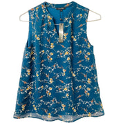 Papermoon Women's  Lined V-Neck Floral Sleeveless Top - Size Small