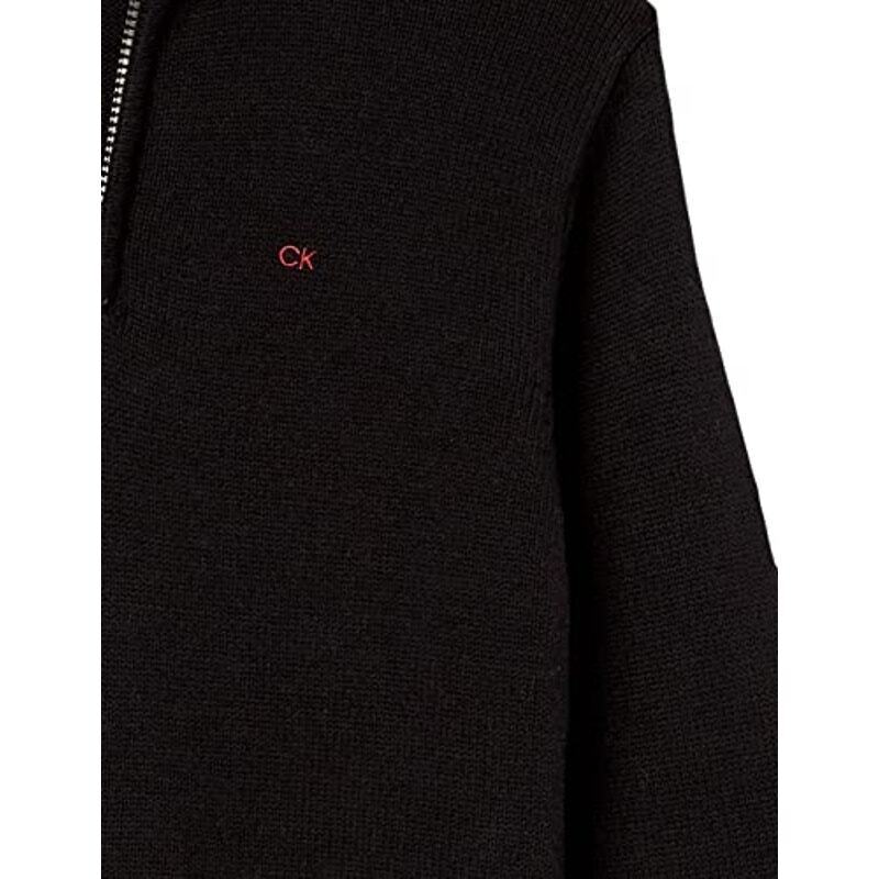 Calvin Klein Boys' Half-Zip Pullover Sweater with Ribbed Neckline