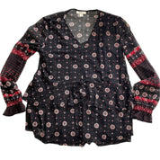 Style & Co. Women's Dainty Blouse with Ruffle Detail and Cami - Size Small