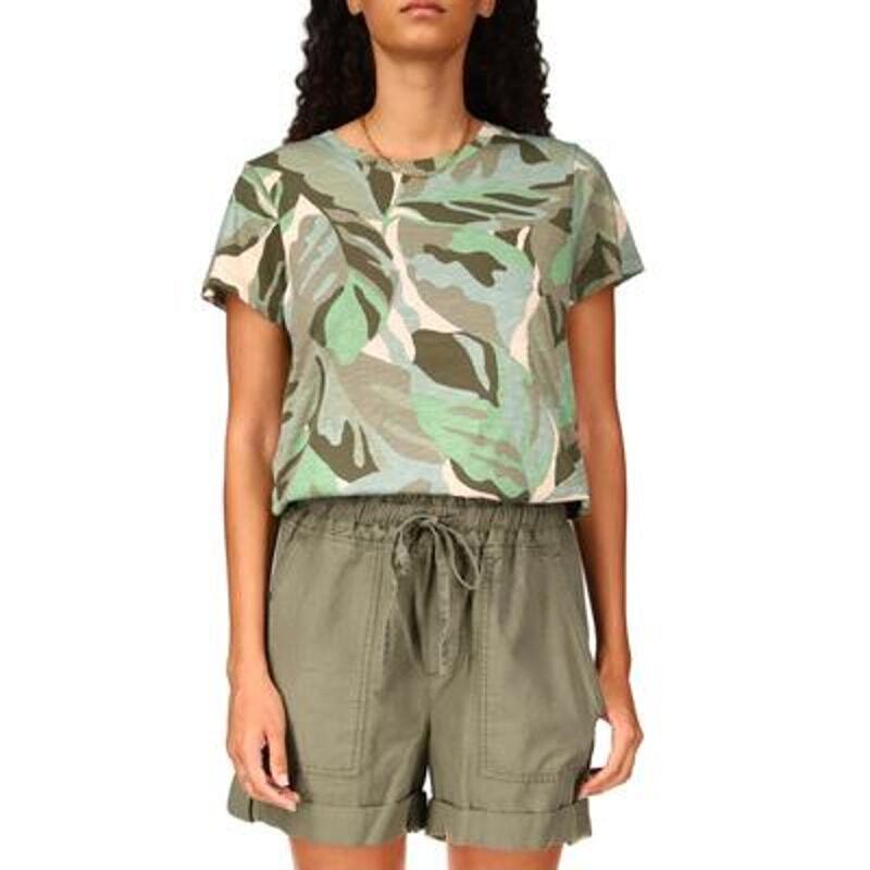 Sanctuary Perfect Tee Camo Crew Neck Shirt - Size XS