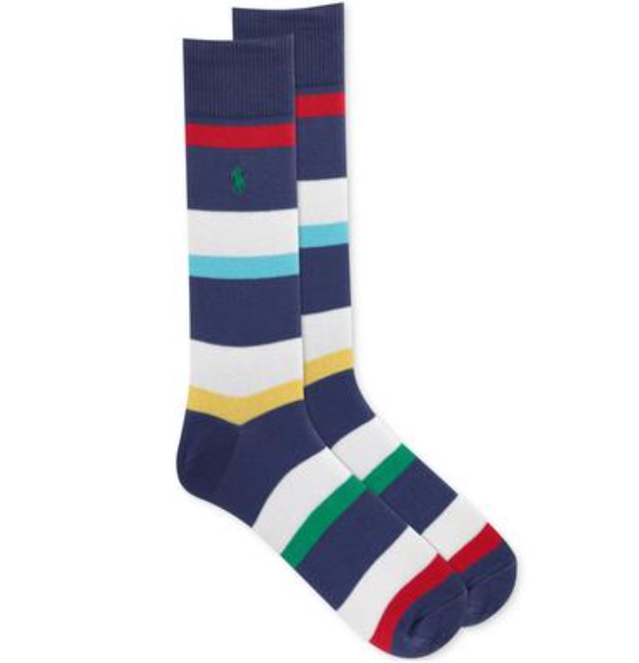 Polo Ralph Lauren Men's Multi-Stripe Slack Socks - Size 10-13