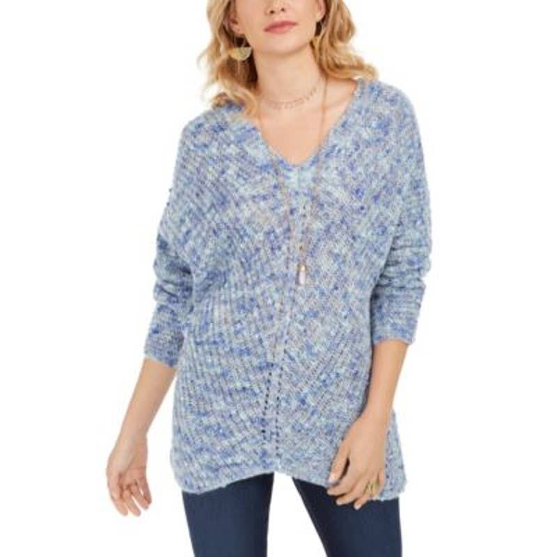 Style & Co. Women's Oversized Comfy Marbled Sleeve Top - Size Large