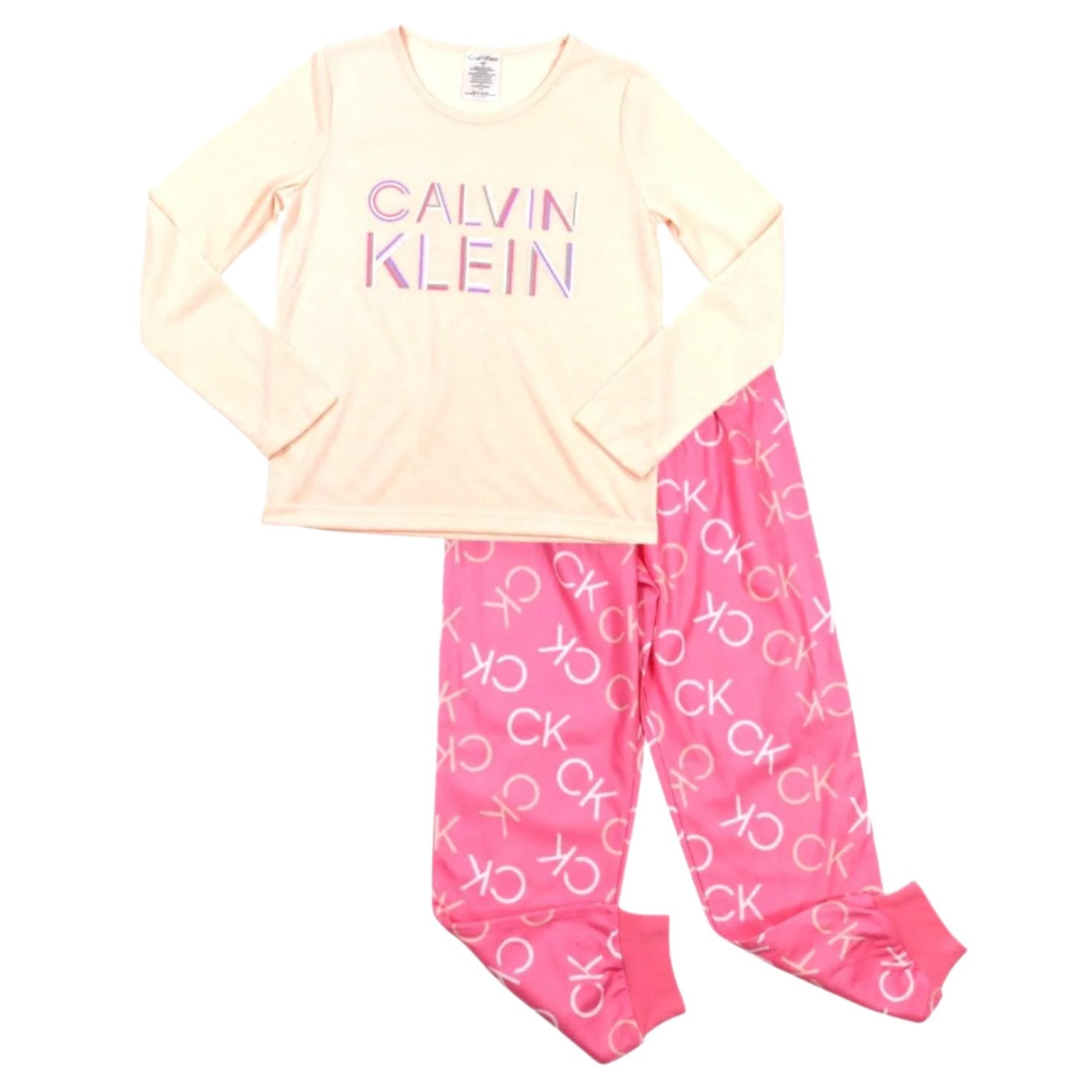 Calvin Klein Girl's Two-Piece Joggers Set - Size Medium