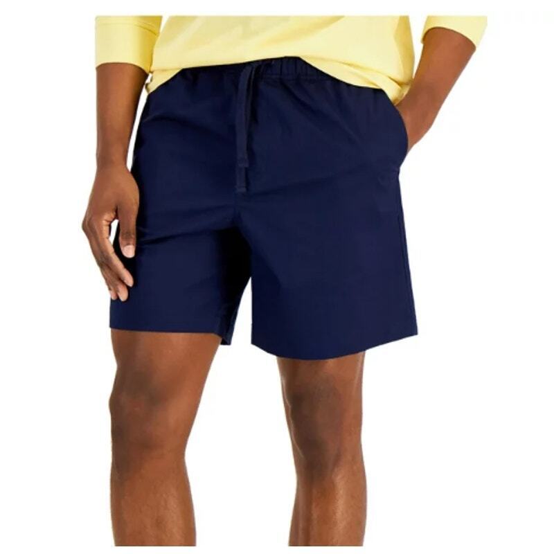 Club Room Men's Lightweight Flat-Front Casual Shorts - Blue