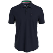 Tommy Hilfiger Men's Short Sleeve Classic Fit Polo Shirt, Blue - Large