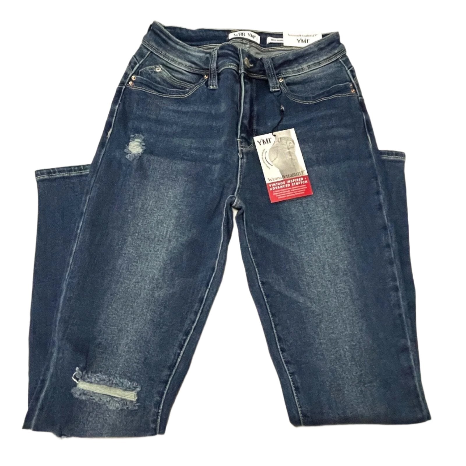 WBB Wanna Better Butt Women's Mid-Rise Skinny Stretch Jeans - Size 30W