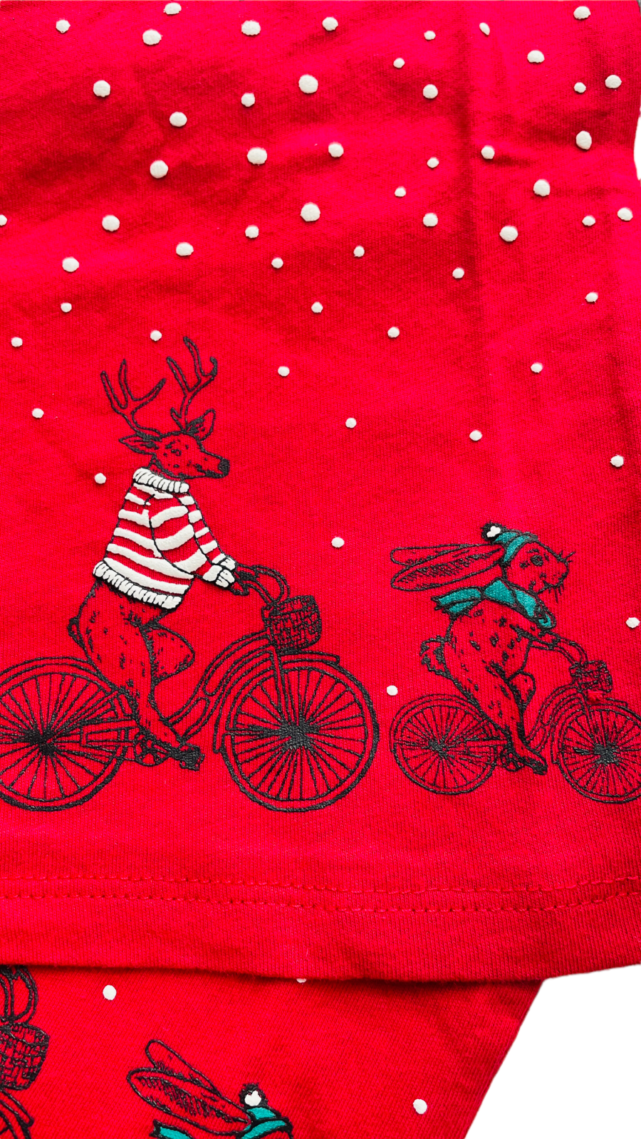 First Impressions Baby Boys' Cycling Pals Shirt, Cherry Red, Holiday Christmas Collection
