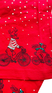 First Impressions Baby Boys' Cycling Pals Shirt, Cherry Red, Holiday Christmas Collection