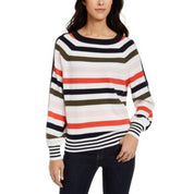 Tommy Hilfiger Women's Multicolored Striped Long Sleeve Sweater - Size XL