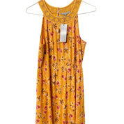 Daniel Rainn Floral Maxi Dress by Anthropologie with Crochet Neckline - Size Large