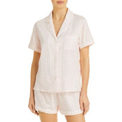 Aqua Women's Printed Two Piece Pajama Set Pink Small