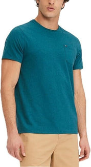 Tommy Hilfiger Men's Short Sleeve Crewneck Tee, Blue - Small