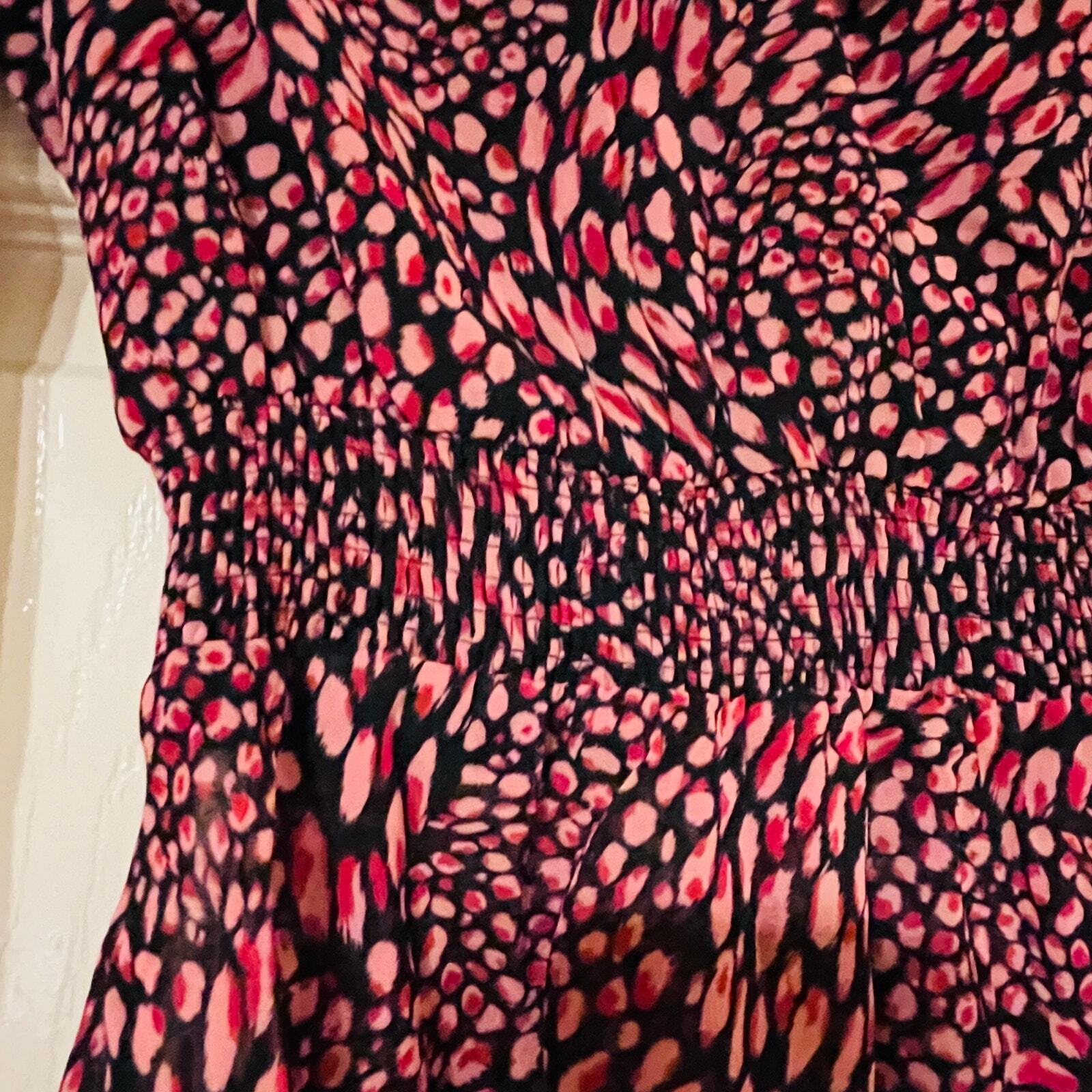 Bar III Women's Ditsy-Print Low-Back Ruffled Long Sleeve Top