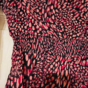 Bar III Women's Ditsy-Print Low-Back Ruffled Long Sleeve Top