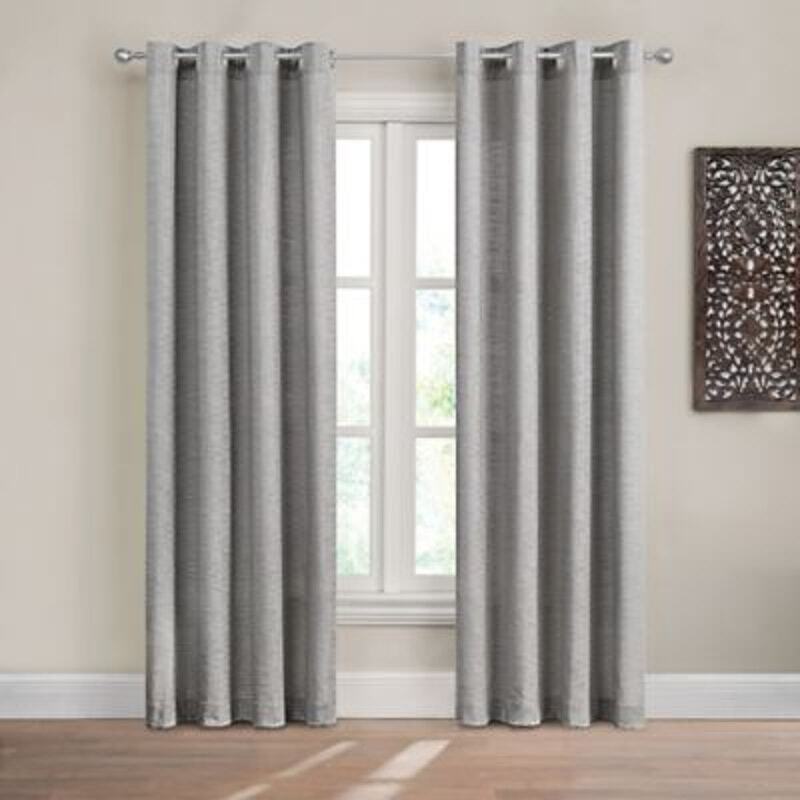 Design Solutions Caleb 84" Solid Grommet Light-Filtering Curtain Panel