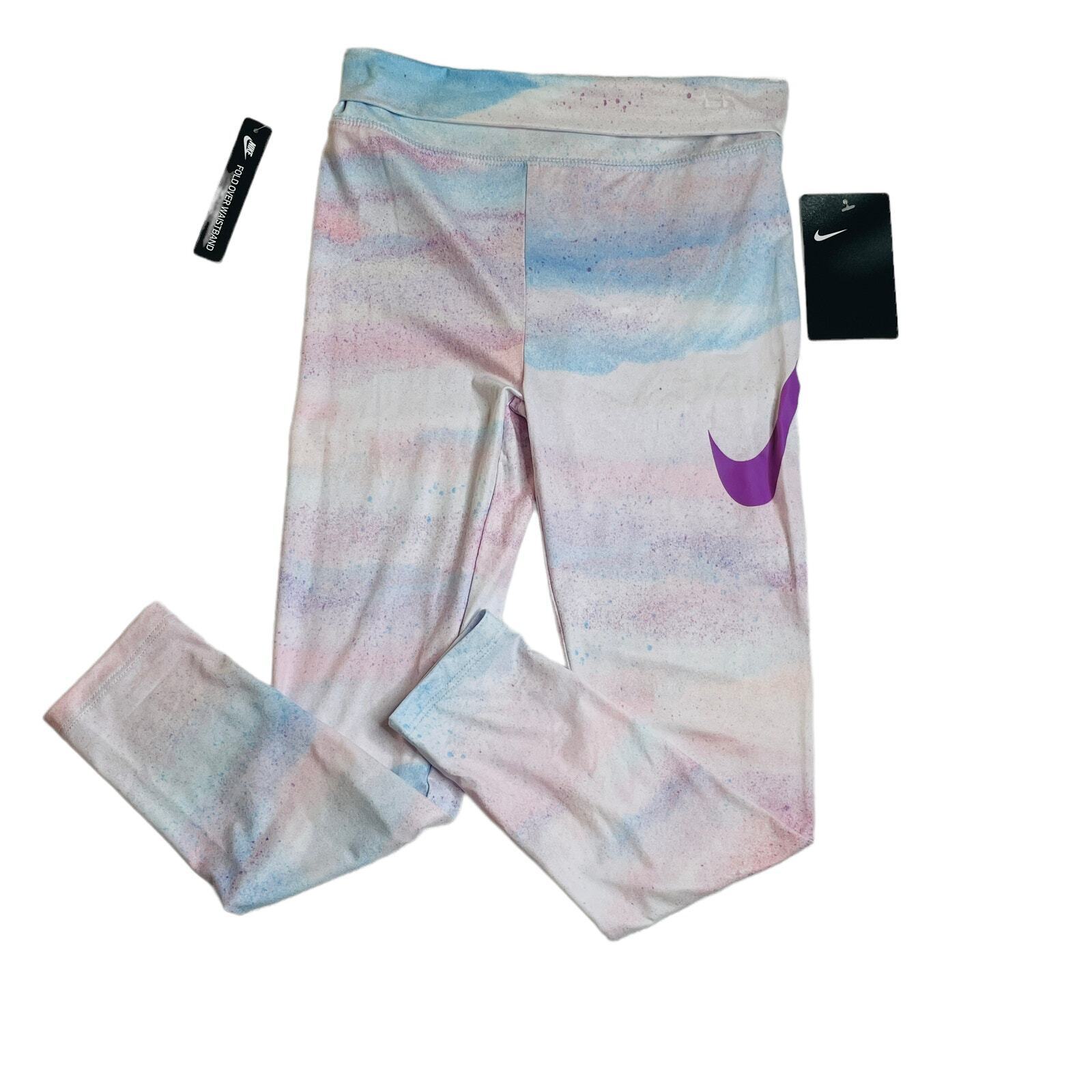 Nike Big Girls Sports Leggings High Waisted Activewear Tie Dye - Size 6X