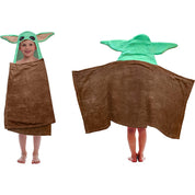 Disney Star Wars The Mandalorian Grogu Cosplay Hooded Poncho Towel with Ears