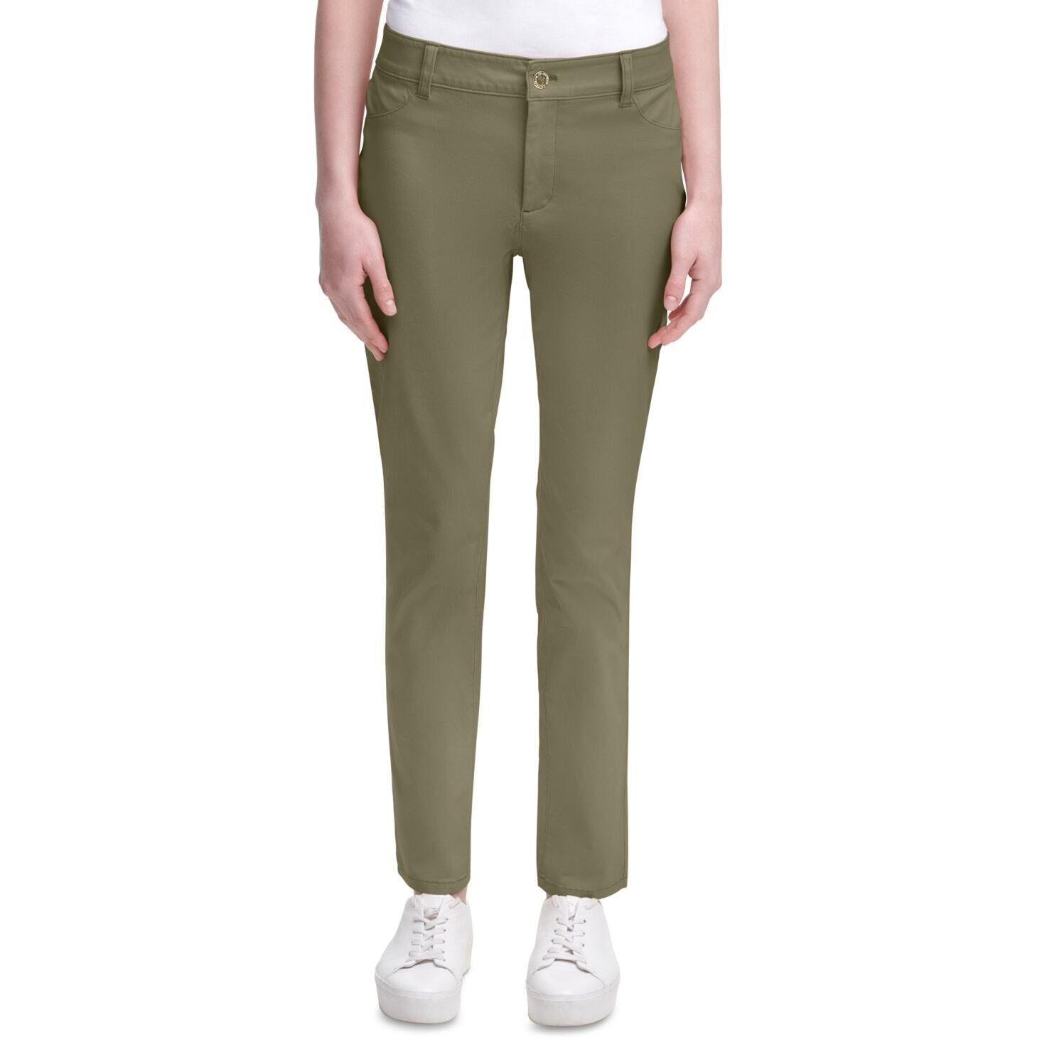 Calvin Klein Plus Size Stretch Cotton Twill Pants - Size 16