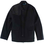 Perry Ellis Men's Full Zip Wool Blend Coat, Black - XL