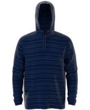 PGA Tour Men's Striped Long Sleeve Sweatshirt Hoodie Moisture Wicking, Blue - 2XL