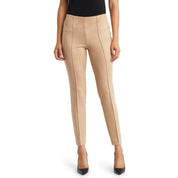 Anne Klein High-Waist Slim Leg Faux Suede Pull-On Pants - Size Large