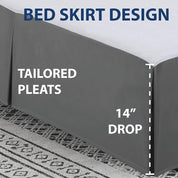 Swift Home Brushed Microfiber Pleated Bed Skirt, Twin Size