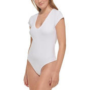 Calvin Klein Jeans Women's Cap-Sleeve V-Neck Bodysuit - Size Medium