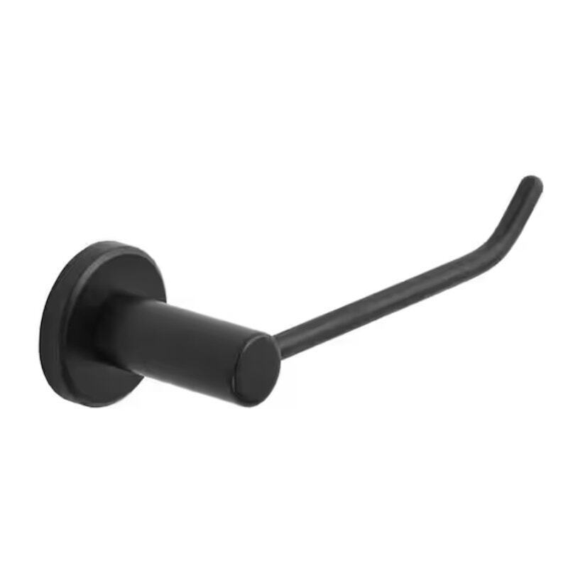 Glacier Bay Menlo Single-Post Toilet Paper Holder in Matte Black