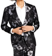 INC International Concepts Men's Floral Slim Fit Jacquard Suit Jacket - Small