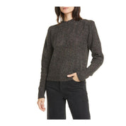 Joie Women's Gray Open-Knit Long Sleeve Pullover Sweater, Size Medium