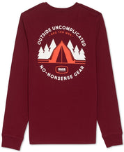 Bass Outdoor Men's Tent Graphic Long Sleeve T-Shirt Red Large